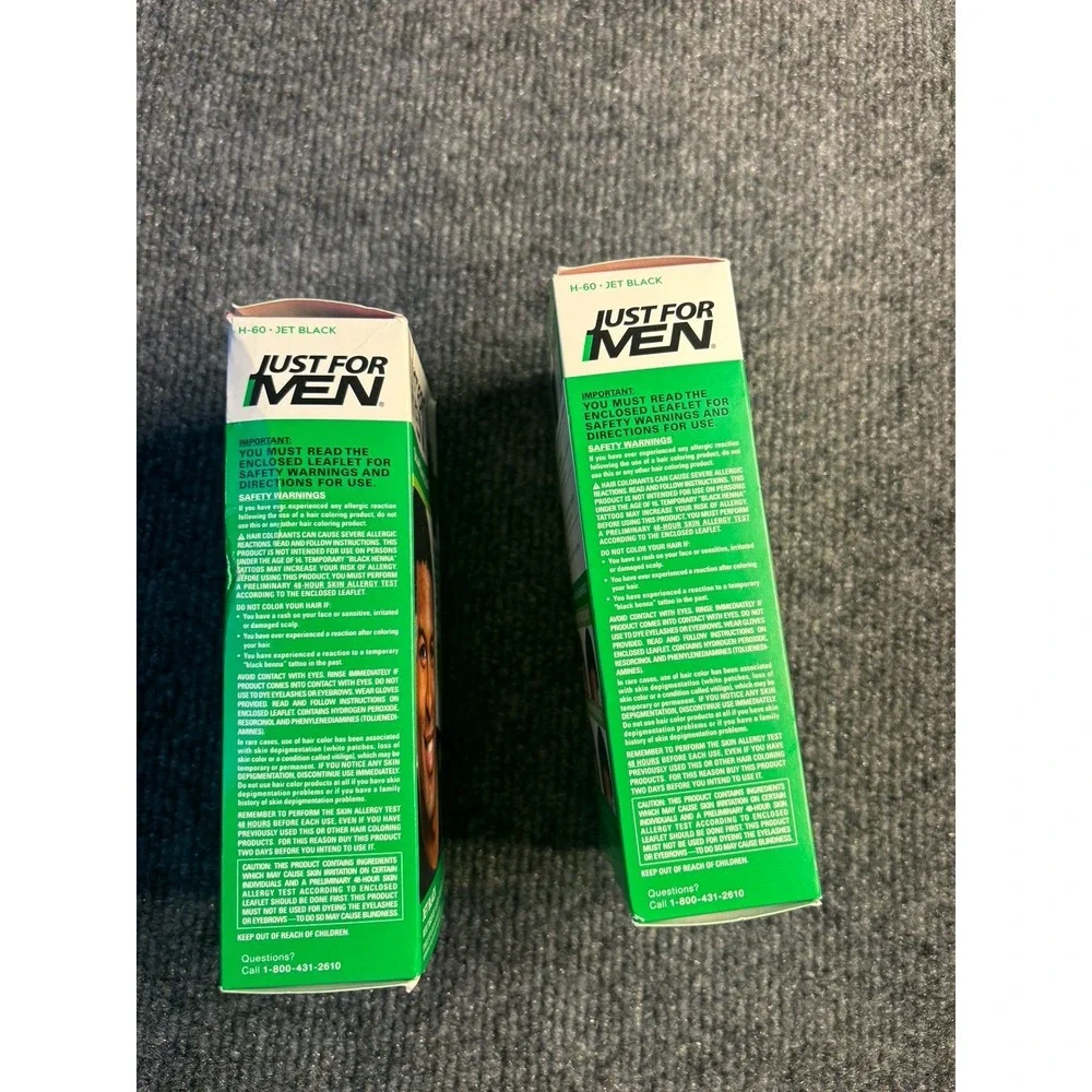 Just For Men Shampoo In #H-60 Hair Color Jet Black Brand‎ New Lot Of 2